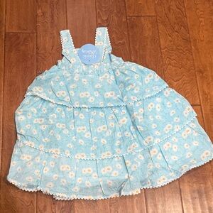 NWT Size 7 Classic Whimsy Wildflowers Light Blue Floral Dress